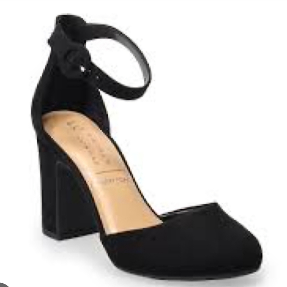 Lauren Conrad‎ Black Ankle Strap Heels • Size 8.5 • Classic Y2K